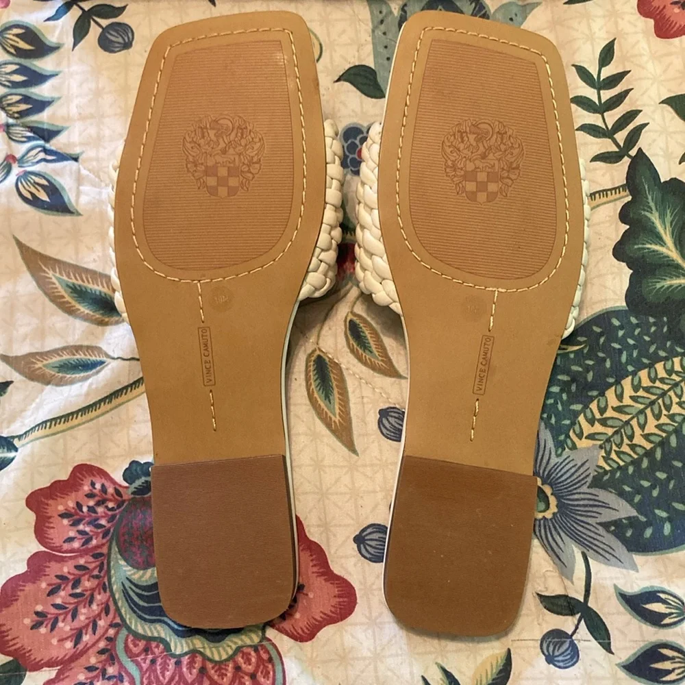 NEW Vince Camuto VC-Arusha Creamy White Braided Sandals Size 10 - Picture 5 of 14